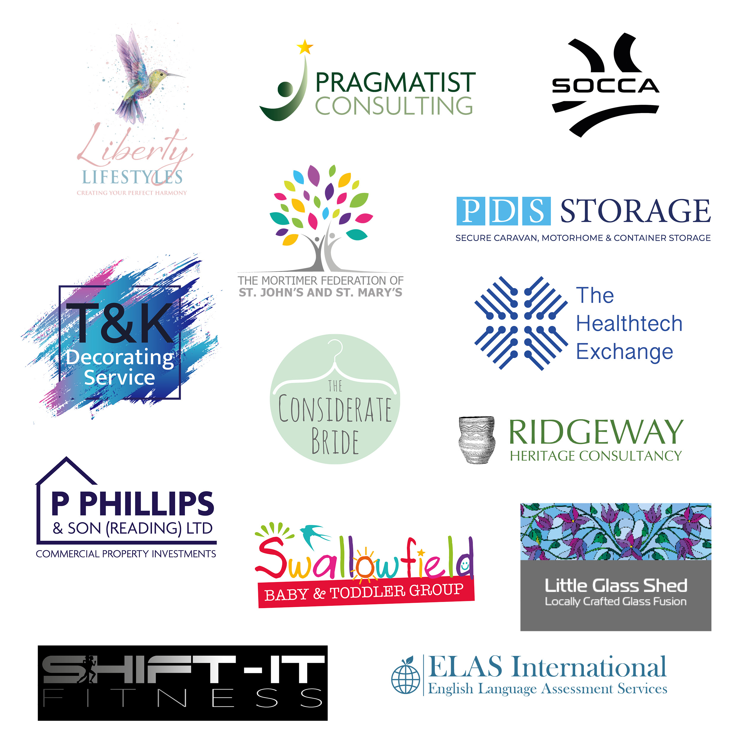 logo design examples by freelance graphic designer Helen Murphy based in Reading Berkshire